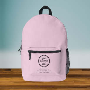 Berufliches Branding Minimal-Rosa-Promo-Logo Bedruckter Rucksack