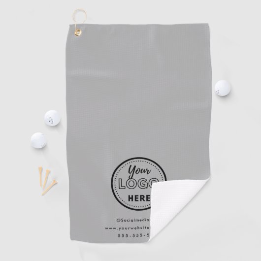Berufliches Branding Minimalistisch-Graue Promo-Lo Golfhandtuch (Insitu)