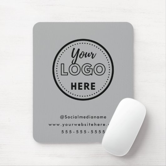 Berufliches Branding Minimalistisch-Graue Promo-Lo Mousepad (Mit Mouse)