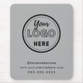 Berufliches Branding Minimalistisch-Graue Promo-Lo Mousepad (Vorne)
