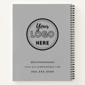 Berufliches Branding Minimalistisch-Graue Promo-Lo Notizblock (Rückseite)