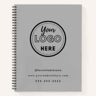 Berufliches Branding Minimalistisch-Graue Promo-Lo Notizblock
