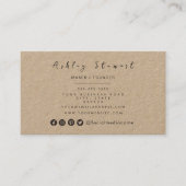 Berufliches Branding Minimalistisch rustikales Log Visitenkarte (Vorderseite)