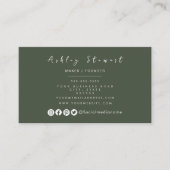 Berufliches Branding Minimalistisch-Waldgrün-Logo Visitenkarte (Vorderseite)