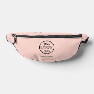 Berufliches Branding Minimalistische Logos Rosa Bauchtasche