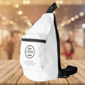 Berufliches Branding Minimalistische Werbebotschaf Crossbody Bag