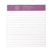 Berufliches Branding Minimalistisches Berry-Promo- Notizblock (Vorderseite)