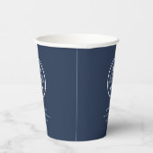 Berufliches Branding Minimalistisches Navy Blue Lo Pappbecher (Rechts)