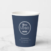 Berufliches Branding Minimalistisches Navy Blue Lo Pappbecher (Vorderseite)