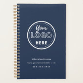Berufliches Branding Minimalistisches Navy Blue Lo Planer (Vorderseite)