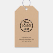 Berufliches Branding - Minimalistisches rustikales Geschenkanhänger (Rückseite)