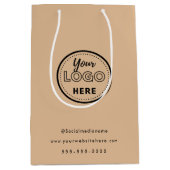 Berufliches Branding - Minimalistisches rustikales Mittlere Geschenktüte (Vorderseite)