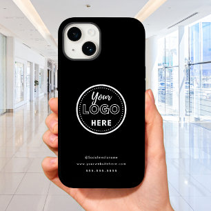 Berufliches Branding - Minimalistisches Schwarzes Case-Mate iPhone 14 Hülle
