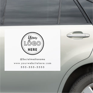 Berufliches Branding Minimalistisches weißes Werbe Auto Magnet