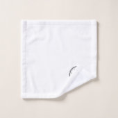 Berufliches Branding Minimalistisches weißes Werbe Badhandtuch Set (Waschlappen)