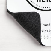 Berufliches Branding Minimalistisches weißes Werbe Mousepad (Ecke)