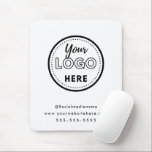 Berufliches Branding Minimalistisches weißes Werbe Mousepad<br><div class="desc">Berufliches Branding Minimalistisches weißes Werbelogo</div>