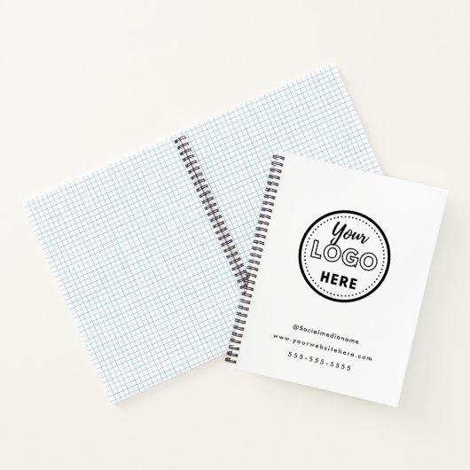 Berufliches Branding Minimalistisches weißes Werbe Notizblock (Innenseite)