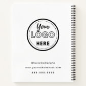 Berufliches Branding Minimalistisches weißes Werbe Notizblock (Rückseite)