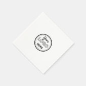 Berufliches Branding Minimalistisches weißes Werbe Serviette (Ecke)