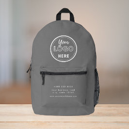 Berufliches Branding Modernes Graues Promo-Logo Bedruckter Rucksack
