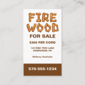 Berufliches Brennholz für den Verkauf Visitenkarte (Vorderseite)