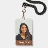 Berufliches Brow-Foto Ausweis (Vorderseite mit Lanyard)