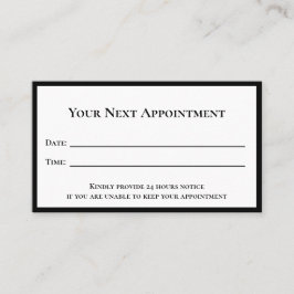 Berufliches Büro für Schwarz-weiße Vorlage Terminkarte