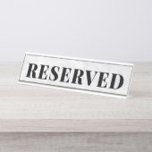 Berufliches Büro reserviert Schreibtischnamensplat Schreibtischnamensplakette (Vorderseite )