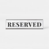 Berufliches Büro reserviert Schreibtischnamensplat Schreibtischnamensplakette (Vorderseite )