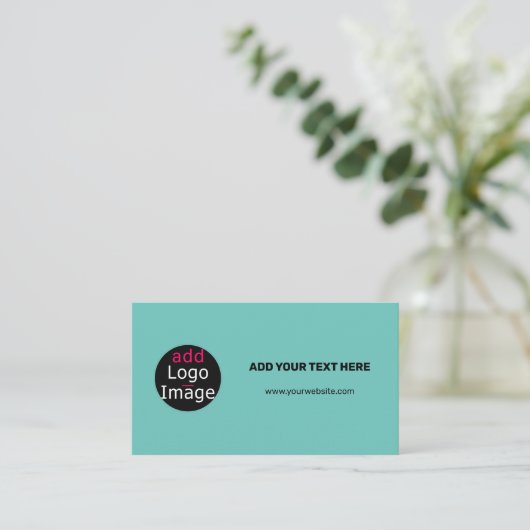Berufliches Business-Chic Frische Minze Grün Begleitkarte (Stehend Vorderseite)