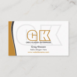 Berufliches Business Dark Brown und Gold Visitenkarte