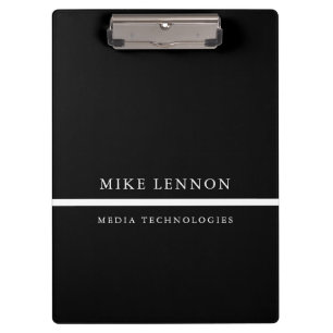 Berufliches Business Einfach Schwarz und Weiß Klemmbrett