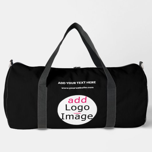 Berufliches Business Extravaganz Schwarz Custom Duffle Bag (Vorderseite)