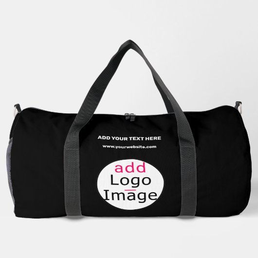 Berufliches Business Extravaganz Schwarz Custom Duffle Bag (Rückseite)