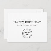 Berufliches Business Happy Geburtstags-Logo Postkarte (Vorne/Hinten)