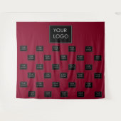 Berufliches Business-Logo - Hintergrund der Messe Wandteppich (Vorderseite (Horizontal))