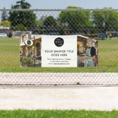 Berufliches Business-Logo Weißes Minimalistisches  Banner (Insitu)