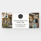 Berufliches Business-Logo Weißes Minimalistisches  Banner (Horizontal)