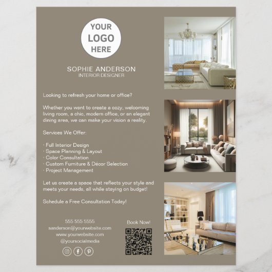 Berufliches Business mit modernen Logos Flyer (Vorne)