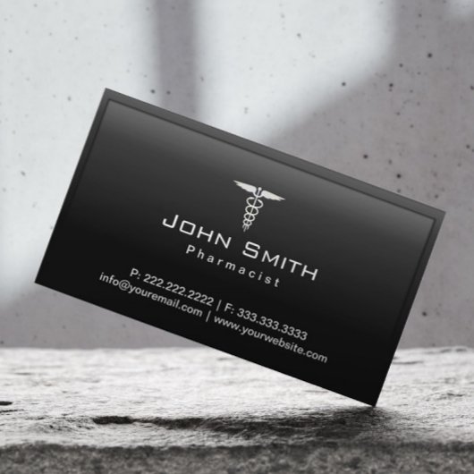 Berufliches Caduceus Logo Visitenkarte