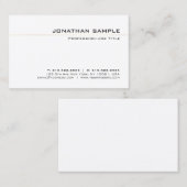 Berufliches Chic-Goldgestreifter einfacher Visitenkarte (Vorne/Hinten)