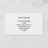 Berufliches Chic Schlicht und Monogram Visitenkarte (Rückseite)