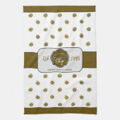 Berufliches Coffee Shop-Personalisiertes Logo Geschirrtuch (Vertikal)