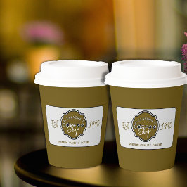 Berufliches Coffee Shop-Personalisiertes Logo Pappbecher
