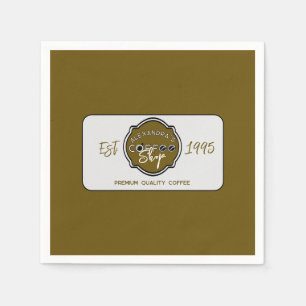 Berufliches Coffee Shop-Personalisiertes Logo Serviette