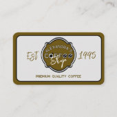 Berufliches Coffee Shop-Personalisiertes Logo Visitenkarte (Vorderseite)