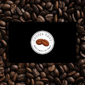 Berufliches Coffee Shop Schwarz-Weiß-Logo Visitenkarte