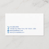 Berufliches Corporate Simple Elegante Visitenkarte (Rückseite)