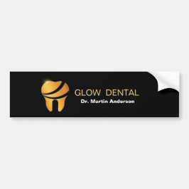 Berufliches Dental Clinic Gold Tooth Logo Autoaufkleber